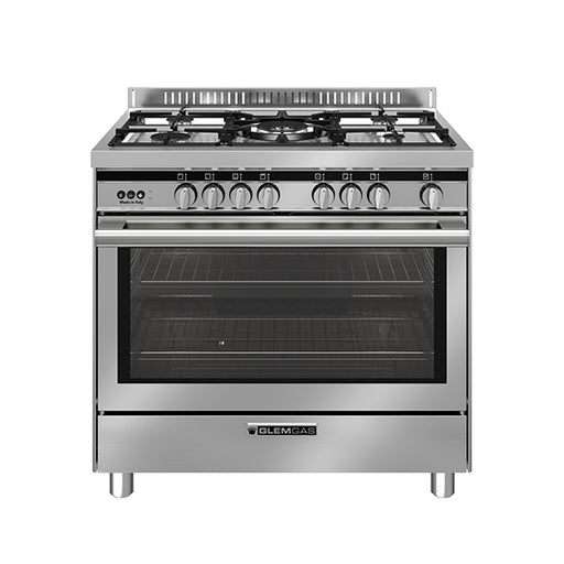 Glemgas Multifunction Gas Cooker 5 burner 125L 90x60cm GLST9634RI01AM - Stainless Steel