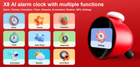 Leedor AI Clock Red - Voice Activated Ai Clock