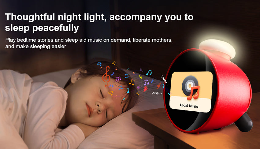 Leedor AI Clock Red - Voice Activated Ai Clock