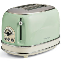 Ariete Vintage Toaster 810W 2 Slice Green Stylish & Practical Toaster for Breakfast