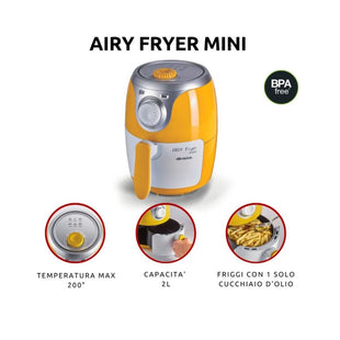 Ariete 2L Air Fryer 1000W in Yellow  Compact & Stylish Kitchen Essential