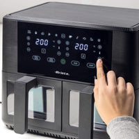 Ariete Dual Air Fryer 9L 2400W Black High-Power Cooking with Dual Capacity