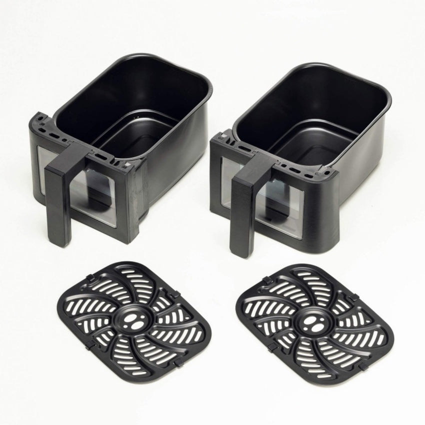 Ariete Dual Air Fryer 9L 2400W Black High-Power Cooking with Dual Capacity