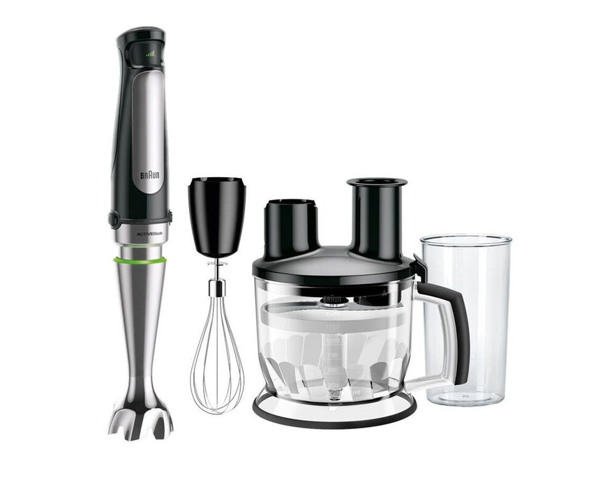 Hand Blender 1000W 600ml Beaker with FP Bowl 1500ml & Whisk ? Versatile Hand Blender Set