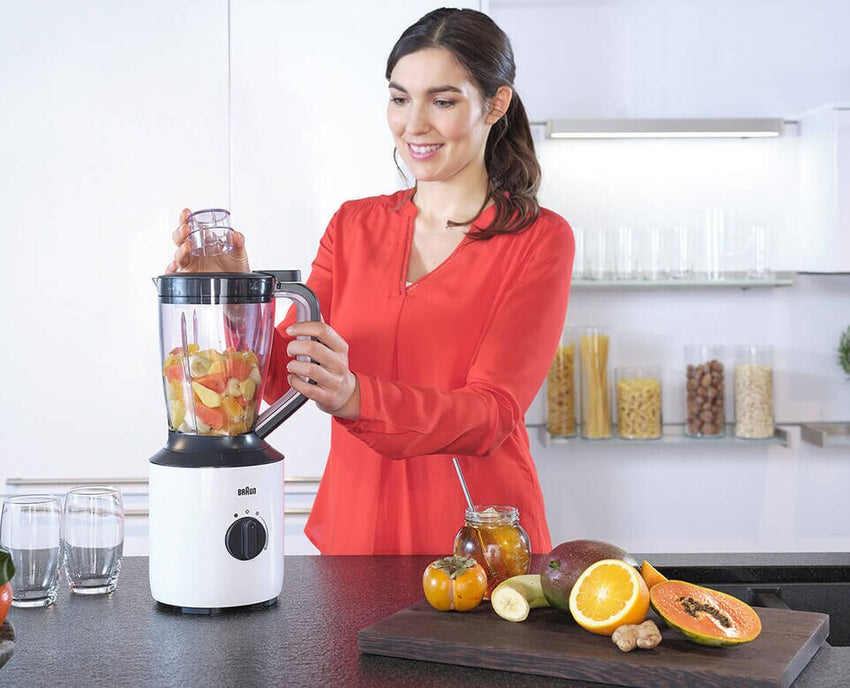 Braun Jug Blender 800W Variable Speed 1.5L Jug White ? High-Power Blender for Smooth Results