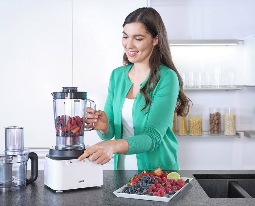 Braun 800W Food Processor with 2 Speeds, 2.1L Bowl & Grinding Mill - Compact & Powerful