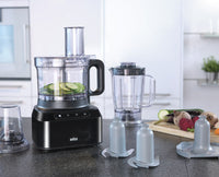 Braun 800W Food Processor with 2 Speeds, 2.1L Bowl & Grinding Mill - Compact & Powerful