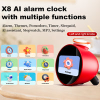 Leedor AI Clock Red - Voice Activated Ai Clock