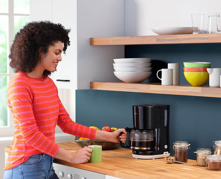 Braun Coffee Machine 1000W Anti-Drip Auto Shutoff Black ? Reliable & Convenient Coffee Brewing