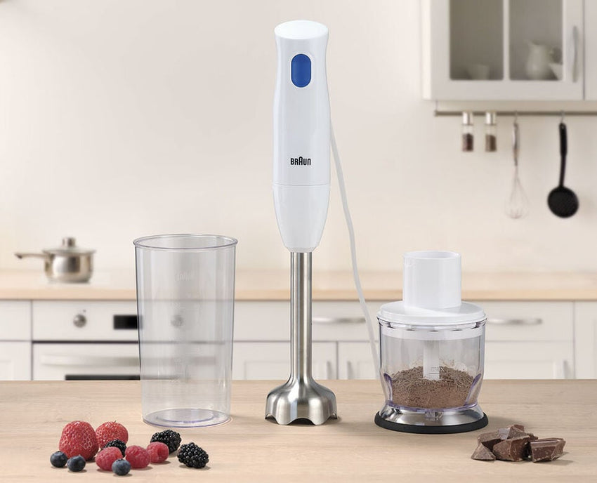 Braun Hand Blender 450W with Chopper & Beaker ? Compact & Reliable Hand Blender