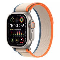 Apple Watch Ultra 2 GPS + Cellular, 49mm Titanium Case with Orange/Beige Trail Loop - S/M