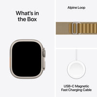 Apple Watch Ultra 2 GPS + Cellular 49mm - Natural Titanium / Tan Alpine Loop (Medium)