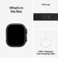 Apple Watch Ultra 2 (49mm, GPS + Cellular) - Black Titanium / Black Trail Loop M/L