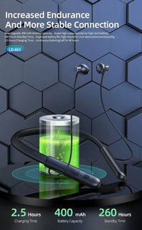 LEEDOR Pure Sound Magnetic Wireless BT5.3 Sports Headphones  LD-803