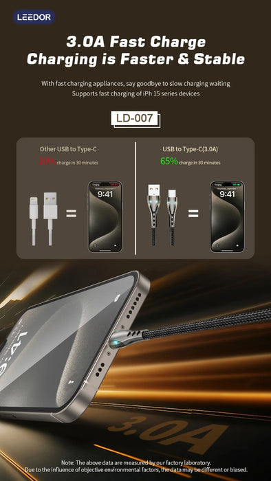 LEEDOR Zinc Alloy Series Fast Charge Data Cable LD-007L