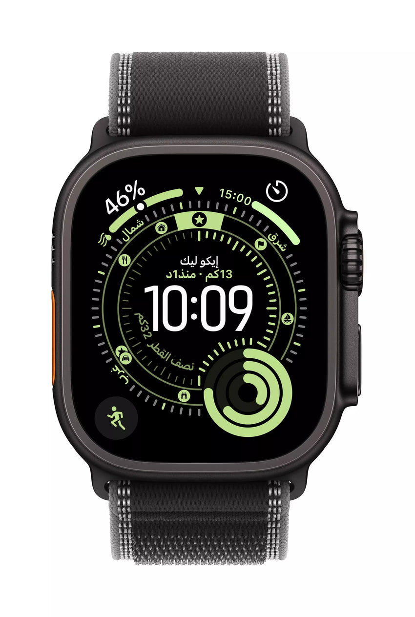 Apple Watch Ultra 3 GPS + Cellular 49mm, Black Titanium, Black/Charcoal Trail Loop