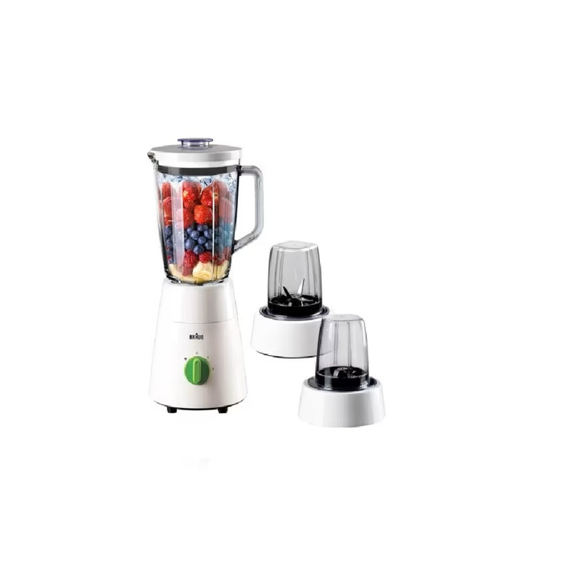 Braun Blender Glass Jar 500W with 2 Mill ? Compact & Durable Glass Blender