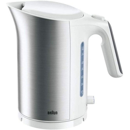 Braun 3000W QuickBoil Water Kettle with 1.7L Capacity, Cordless and BPA-Free, Modern White Design