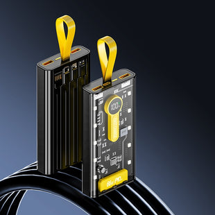 LEEDOR YM-743 Ultra-High Capacity 10000mAh Portable Charger with Integrated Cable