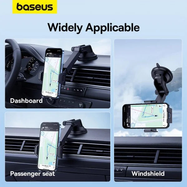 Baseus UltraControl Go Series Clamp-Type Phone Holder Suction Cup - Cluster Black