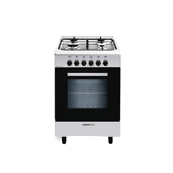 Glemgas Gas Cooker 4 burners 53X50cm GLAS5511GI01BG - Stainless Steel