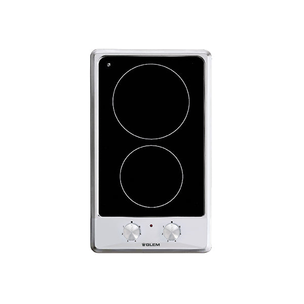 Glemgas 2 Burners Ceramic Hob 30cm GLGTH32KIX - Stainless Steel