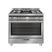Glemgas Multifunction Gas Cooker 5 burner 125L 90x60cm GLST9634RI01AM - Stainless Steel