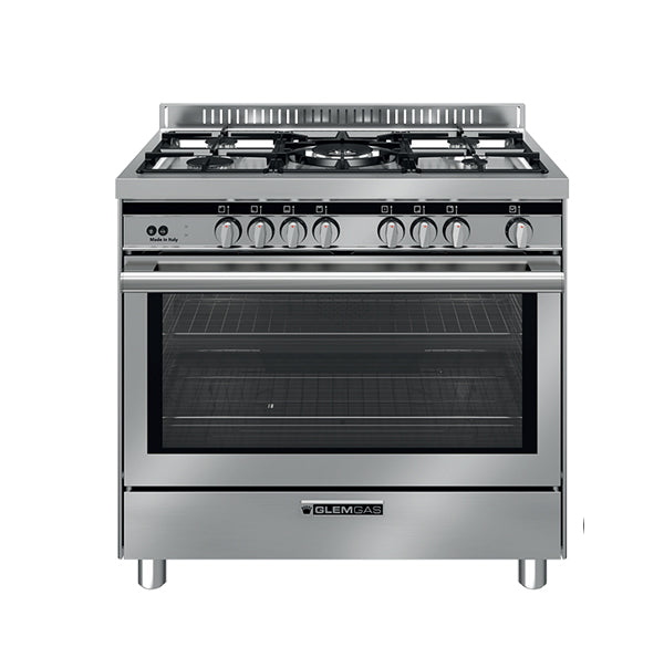 Glemgas Gas Cooker 5 burners 90X60cm GLST9634GI01AM - Stainless Steel