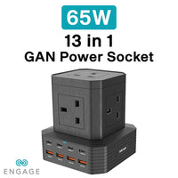 ENGAGE 13 IN 1 PORTS GAN HIGH SPEED 65W POWER SOCKET