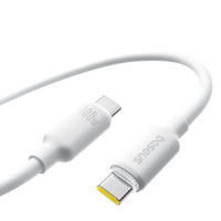 Baseus Foamed Silicone Fast Charging Data Cable USB-C to USB-C 100W 2m - Moon White