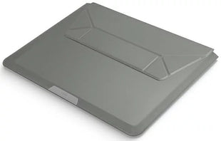 UNIQ OSLO LAPTOP SLEEVE WITH FOLDABLE STAND (UP TO 14”)  - LICHEN GREEN (LICHEN GREEN)