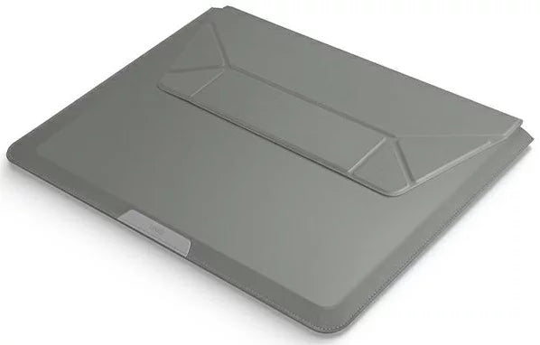 UNIQ OSLO LAPTOP SLEEVE WITH FOLDABLE STAND (UP TO 14”)  - LICHEN GREEN (LICHEN GREEN)