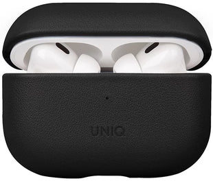 UNIQ TERRA GENUINE LEATHER AIRPODS PRO 2ND GEN (2022) CASE - DALLAS BLACK (DALLAS BLACK)