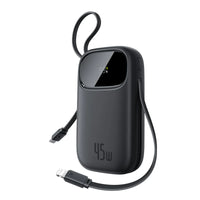 Baseus EnerFill FC31 Qpow 3 Digital Display Power Bank with USB-C+iP Cables 20000mAh 45W - Cosmic Black