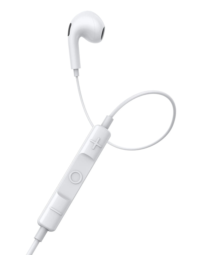 Baseus Encok CZ17 Semi-In-Ear Wired Earphones - Moon White