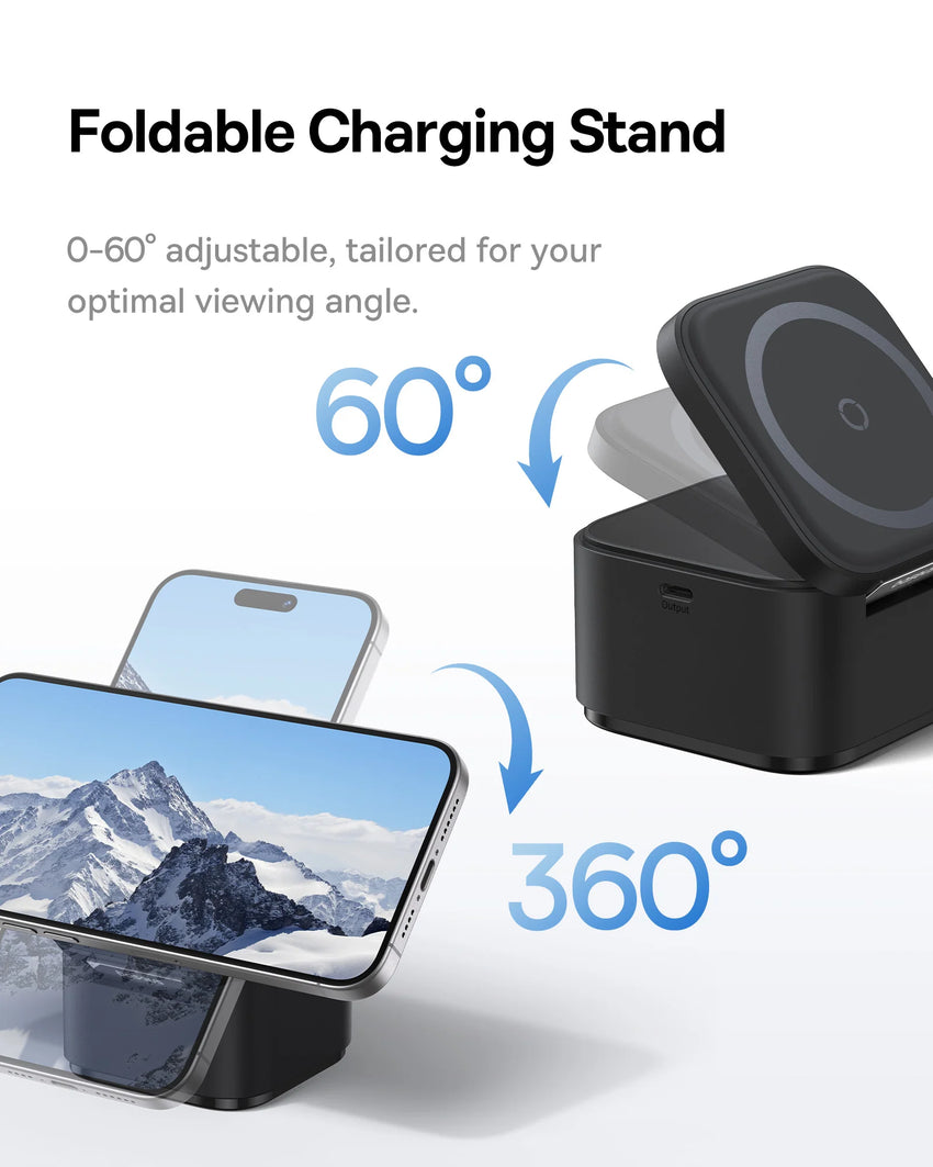 Baseus MagPro 3-in-1 Qi2 Magnetic Wireless Charger 25W - Cosmic Black