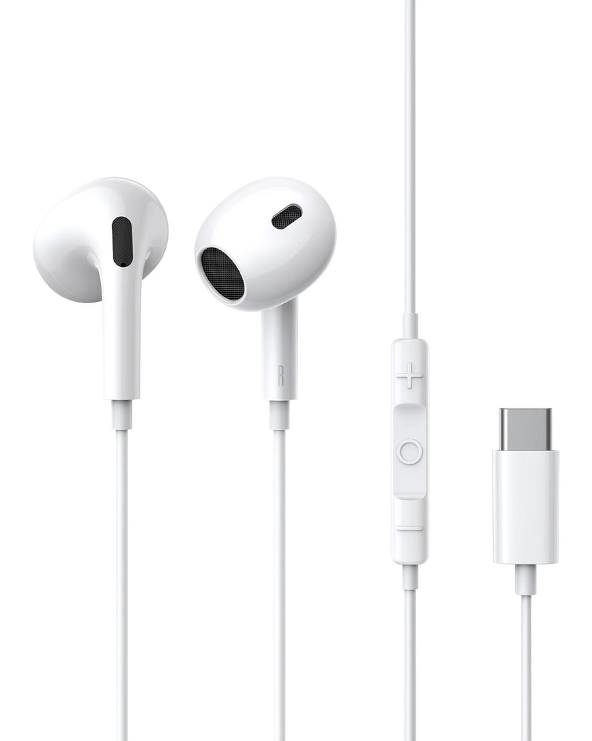 Baseus Encok CZ17 Semi-In-Ear Wired Earphones - Moon White
