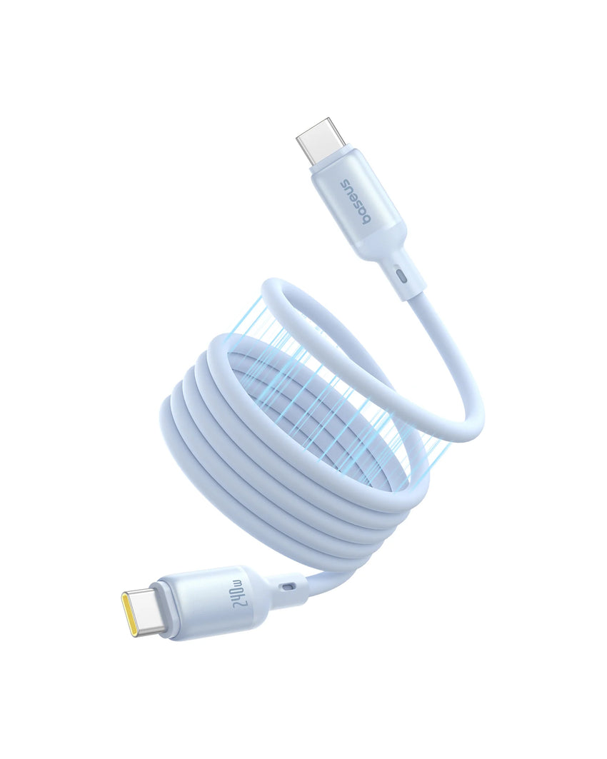Baseus PicoGo Magnetic Liquid Silicone Fast Charging Cable USB-C to USB-C 240W 1m - Galaxy Blue