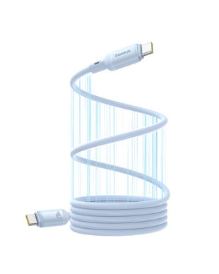 Baseus PicoGo Magnetic Liquid Silicone Fast Charging Cable USB-C to USB-C 240W 1m - Galaxy Blue