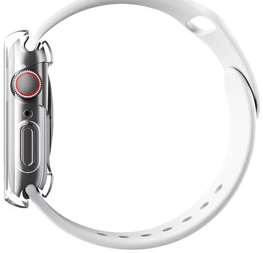 UNIQ GARDE HYBRID WATCH CASE WITH SCREEN PROTECTION 45MM DOVE (CLEAR)