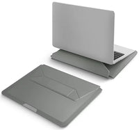 UNIQ OSLO LAPTOP SLEEVE WITH FOLDABLE STAND (UP TO 14”)  - LICHEN GREEN (LICHEN GREEN)