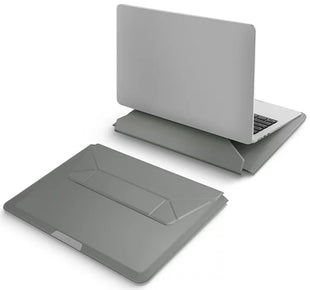 UNIQ OSLO LAPTOP SLEEVE WITH FOLDABLE STAND (UP TO 14”)  - LICHEN GREEN (LICHEN GREEN)