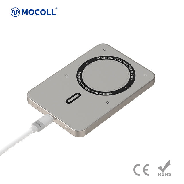 MOCOLL PD 20W Magnetic Wireless Power Bank 5000mAh – Titanium Gold