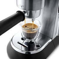 Delonghi Dedica Coffee Machine 1300W 8 Cups Silver Compact Espresso Machine with 15 Bars