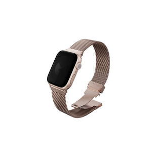 UNIQ DANTE PRO APPLE WATCH SELF-ADJUSTABLE MESH STEEL BAND 42/41/40MM - METALLIC ROSE (METALLIC ROSE)