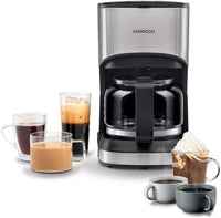 Kenwood Coffee Machine Up To 6 Cup Coffee Maker for Drip Coffee and Americano 550W 40 Min Auto Shut Off - Black/Silver