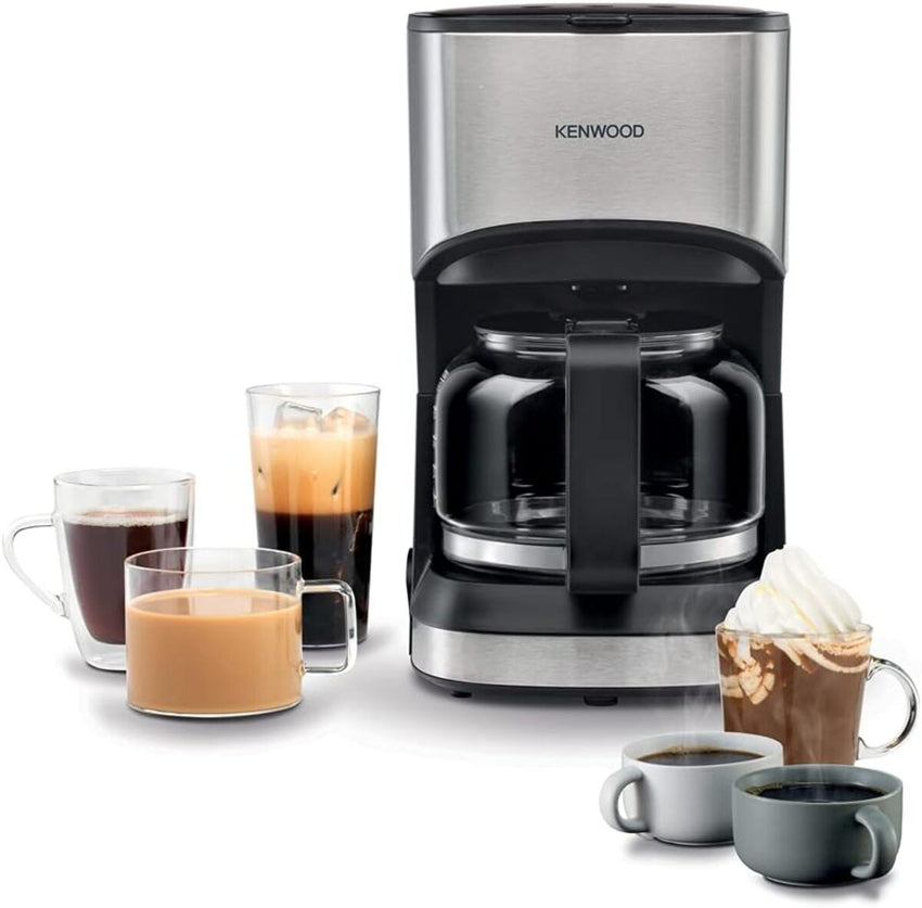 Kenwood Coffee Machine Up To 6 Cup Coffee Maker for Drip Coffee and Americano 550W 40 Min Auto Shut Off - Black/Silver