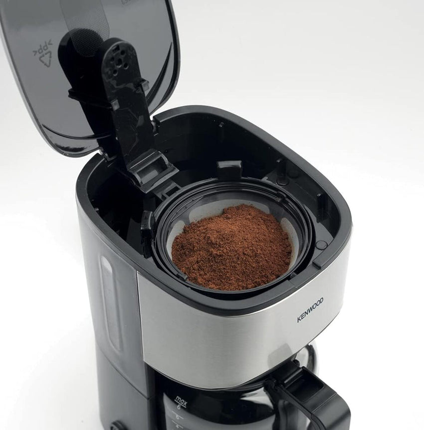 Kenwood Coffee Machine Up To 6 Cup Coffee Maker for Drip Coffee and Americano 550W 40 Min Auto Shut Off - Black/Silver