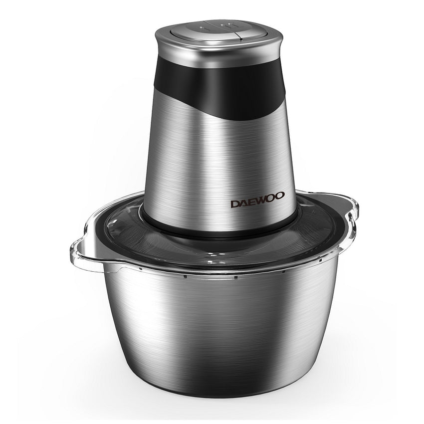 Daewoo Mini Food Chopper 1.8L BPA Free Stainless-Steel Bowl 2 Speed, 4 BI Level, 500W