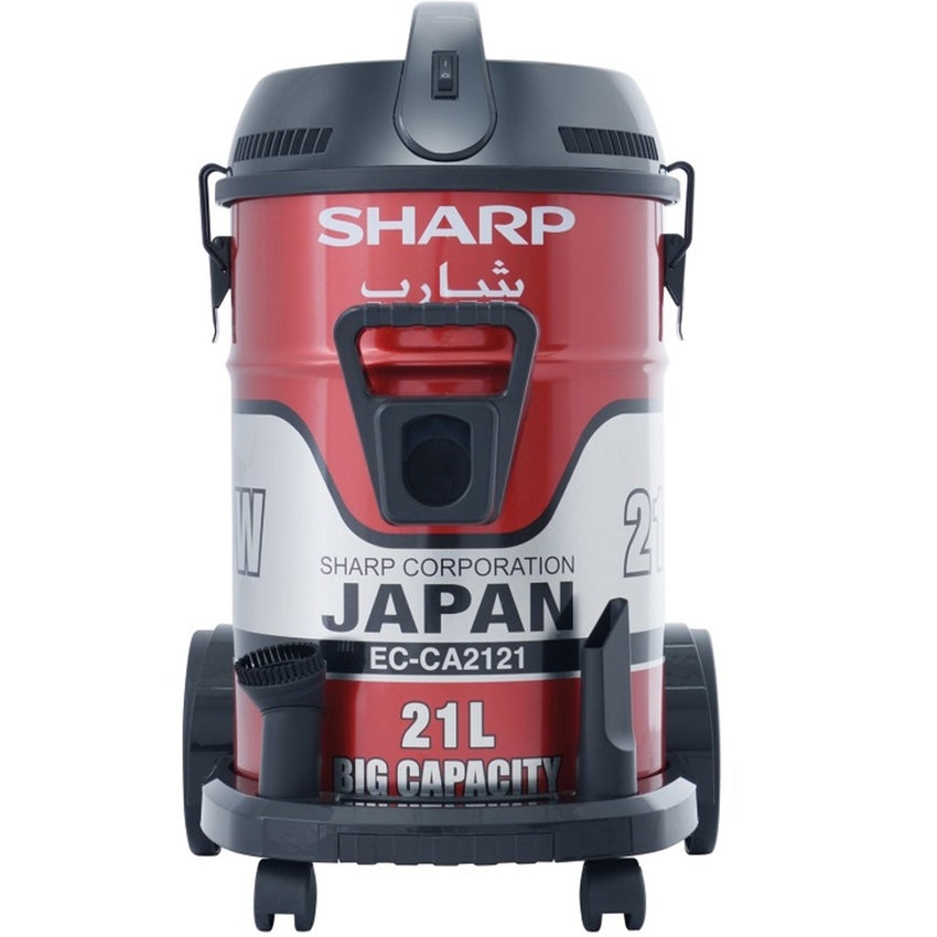 Sharp Drum Vacuum Cleaner 2100 Watts 21 Liters, Red - EC-CA2121-Z